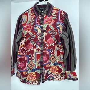 Koos Of Course Size Small Silk Button Down Top Artsy
